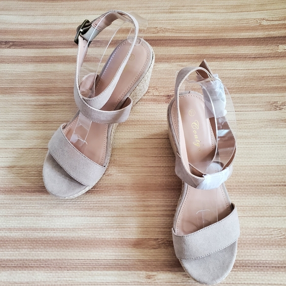 NWOB Coutgo Espadrille Wedge Platform Sandals - Picture 2 of 11
